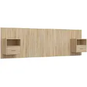 vidaXL Hoofdbord met kastjes bewerkt hout sonoma eikenkleurig