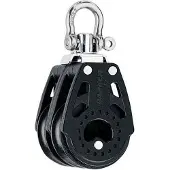 Harken Carbo Double Swivel Pulley 40 Mm Zwart,Zilver