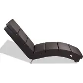 Casaria Relax Lounger Londen Donkerbruin Kunstleer