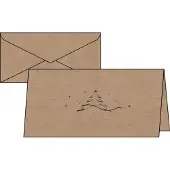 Sigel Kerstkaart + envelop DS070 DL 220 g/m² Bruin 10+10 stuks