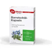 Dr. Wolz supplement voor een mooie huid - Borretscholkapseln - Vegan Borage oliecapsules - Acne - Psoriasis