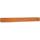 vidaXL Plantenbak verhoogd 480x80x45 cm cortenstaal roestig