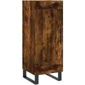 vidaXL Dressoir 34,5x34x90 cm bewerkt hout gerookt eiken