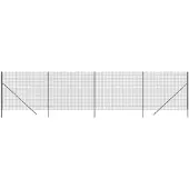 vidaXL Gaashek antraciet, 1,6 x 10 meter, verzinkt staal