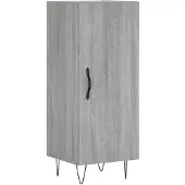 vidaXL Dressoir 34,5x34x90 cm bewerkt hout grijs sonoma eikenkleurig