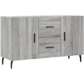 vidaXL Dressoir 100x36x60 cm bewerkt hout grijs sonoma eikenkleurig