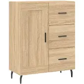 vidaXL Dressoir 69,5x34x90 cm bewerkt hout sonoma eikenkleurig