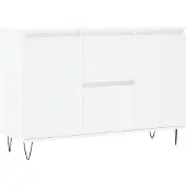 vidaXL Dressoir 101,5x35x70 cm bewerkt hout wit