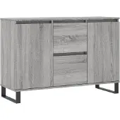 vidaXL Dressoir 101,5x35x70 cm bewerkt hout grijs sonoma eikenkleurig