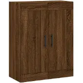 vidaXL Wandkast 69,5x34x90 cm bewerkt hout bruin eikenkleur