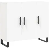 vidaXL Dressoir 90x34x80 cm bewerkt hout wit