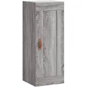 vidaXL Wandkast 34,5x34x90 cm bewerkt hout grijs sonoma eikenkleurig
