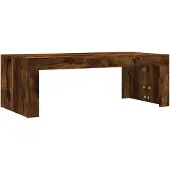 vidaXL Salontafel 102x50x36 cm bewerkt hout gerookt eikenkleurig