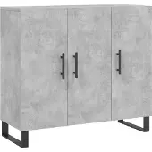 vidaXL Dressoir 90x34x80 cm bewerkt hout betongrijs