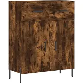 vidaXL Dressoir 69,5x34x90 cm bewerkt hout gerookt eikenkleurig