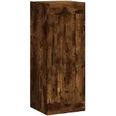 vidaXL Wandkast 34,5x34x90 cm bewerkt hout gerookt eikenkleurig