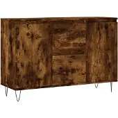 vidaXL Dressoir 101,5x35x70 cm bewerkt hout gerookt eikenkleurig