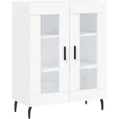 vidaXL Dressoir 69,5x34x90 cm bewerkt hout wit