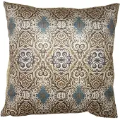 Clayre & Eef Kussenhoes 45x45 cm Bruin Groen Polyester Sierkussenhoes Bruin Sierkussenhoes