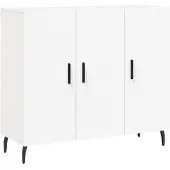 vidaXL Dressoir 90x34x80 cm bewerkt hout wit