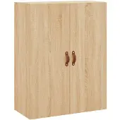 vidaXL Wandkast 69,5x34x90 cm sonoma eikenkleurig