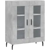 vidaXL Dressoir 69,5x34x90 cm bewerkt hout betongrijs