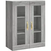 vidaXL Wandkast 69,5x34x90 cm grijs sonoma eikenkleurig