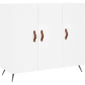 vidaXL Dressoir 90x34x80 cm bewerkt hout wit