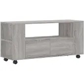vidaXL Tv-meubel 102x34,5x43 cm bewerkt hout grijs sonoma eikenkleurig