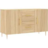 vidaXL Dressoir 100x36x60 cm bewerkt hout sonoma eikenkleurig