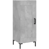 vidaXL Dressoir 34,5x34x90 cm bewerkt hout betongrijs
