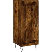vidaXL Dressoir 34,5x34x90 cm bewerkt hout gerookt eiken