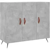 vidaXL Dressoir 90x34x80 cm bewerkt hout betongrijs