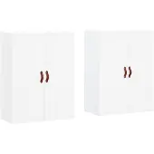 vidaXL Hangkasten 2 st 69,5x34x90 cm wit