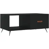 vidaXL Salontafel 90x50x40 cm bewerkt hout zwart