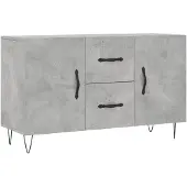vidaXL Dressoir 100x36x60 cm bewerkt hout betongrijs