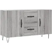 vidaXL Dressoir 100x36x60 cm bewerkt hout grijs sonoma eikenkleurig