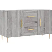 vidaXL Dressoir 100x36x60 cm bewerkt hout grijs sonoma eikenkleurig