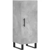 vidaXL Dressoir 34,5x34x90 cm bewerkt hout betongrijs