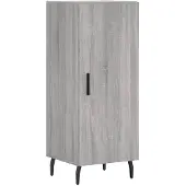 vidaXL Dressoir 34,5x34x90 cm bewerkt hout grijs sonoma eikenkleurig