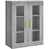 vidaXL Bovenkast 69,5x34x90 cm grijs sonoma eikenkleurig