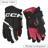 CCM - Next - IJshockeyhandschoenen - Volwassenen - Rood - Wit - 15