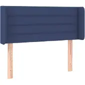 vidaXL Hoofdbord met randen 103x16x78/88 cm stof blauw