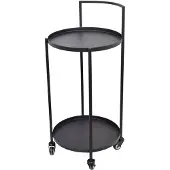 Loft42 James Trolley - Bijzettafel - Zwart - Metaal - 86xØ39