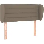 vidaXL Hoofdbord met randen 83x23x78/88 cm stof taupe