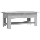 vidaXL Salontafel 102x55x42 cm bewerkt hout betongrijs