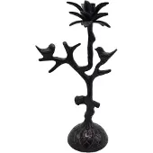 Deco4yourhome - Kandelaar - Vogel - Palmboom - Zwart
