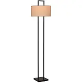 Atmooz Belford staande lamp – E27 – Vloerlamp – Tafel lamp – Woonkamer – Zwart-witte lampenkap – Hoogte 168 cm – Metaal