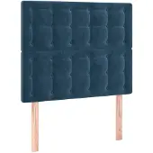 vidaXL Hoofdbord donkerblauw 90x5x118/128 cm fluweel