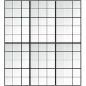 vidaXL Wandspiegels 6 st 100x60 cm metaal zwart